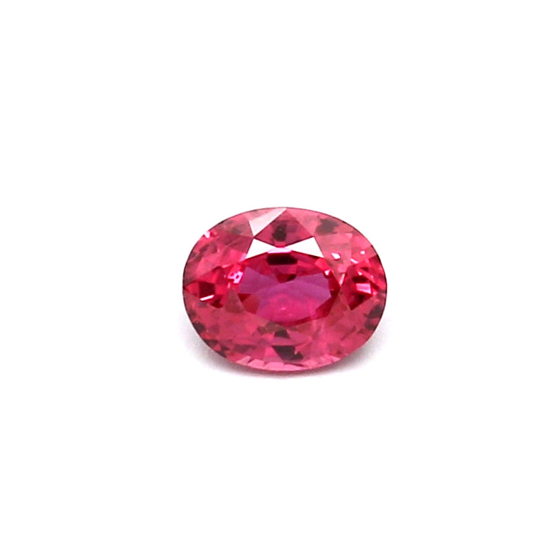 0.44ct Pinkish Red, Oval Ruby, H(b), Madagascar - 4.94 x 3.95 x 2.75mm