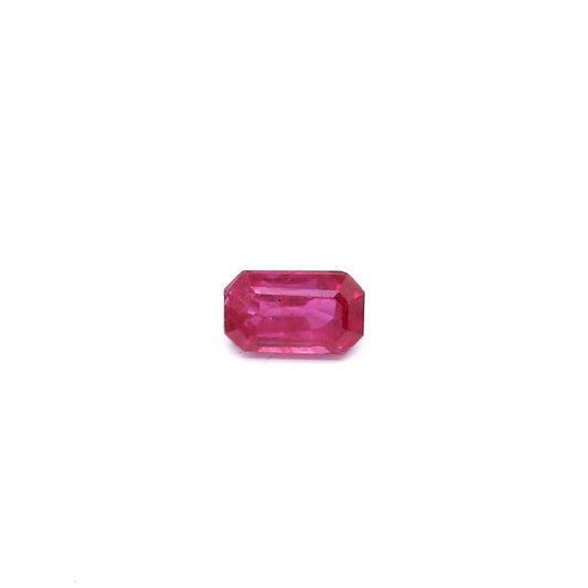 0.48ct Octagon Ruby, H(a), Thailand - 5.06 x 3.05 x 2.76mm