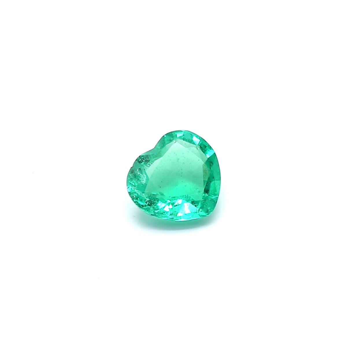 0.50ct Heart Shape Emerald, Minor Oil, Zambia - 5.49 x 5.94 x 2.68mm