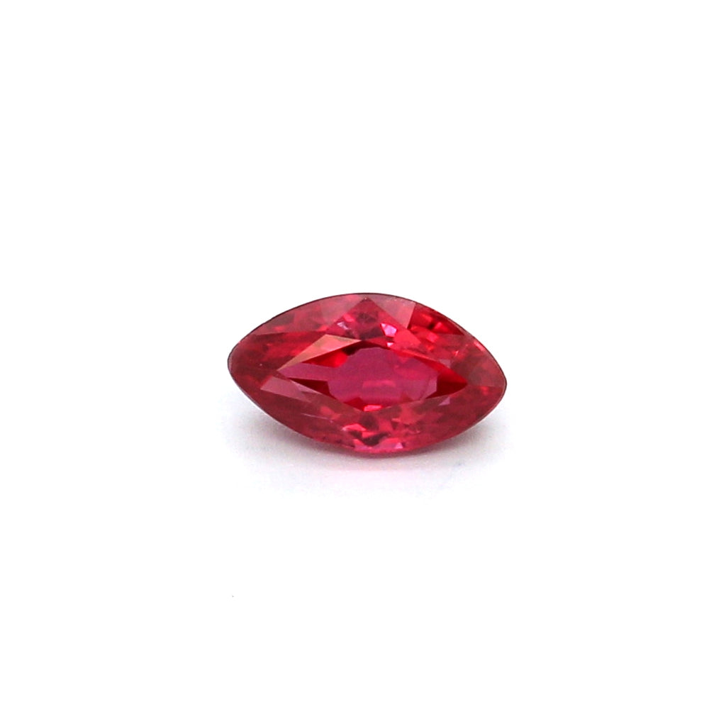 0.57ct Pinkish Red, Marquise Ruby, Heated, Thailand - 6.60 x 3.75 x 2.84mm