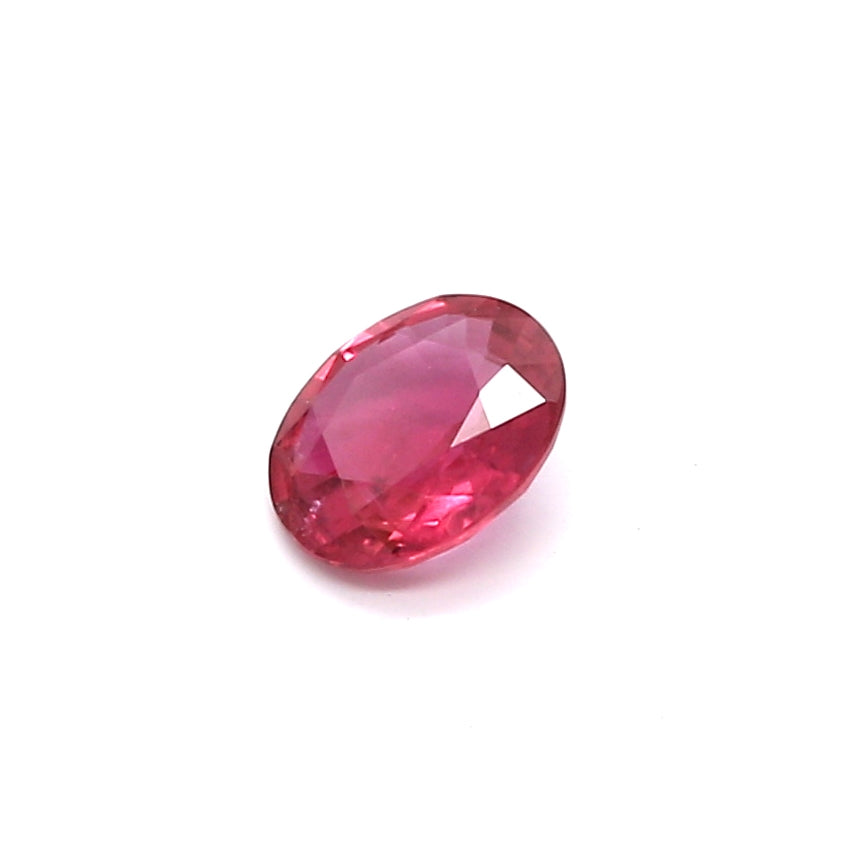 0.61ct Pinkish Red, Oval Ruby, H(b), Thailand - 5.80 x 4.99 x 2.39mm