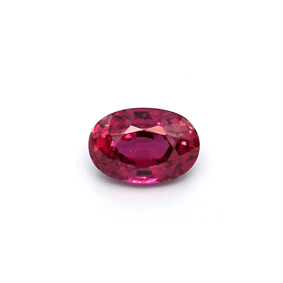 0.67ct Pinkish Red, Oval Ruby, Heated, Thailand - 5.91 x 4.05 x 3.10mm