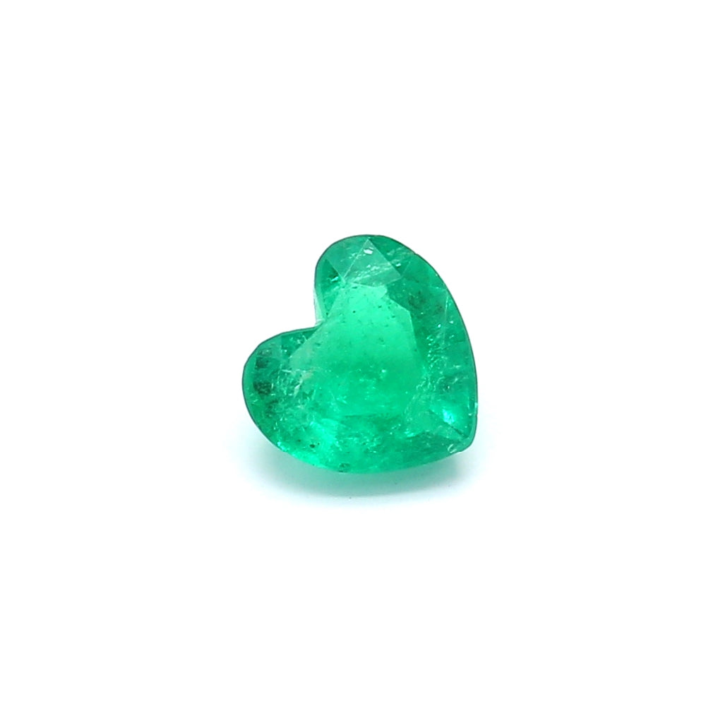 0.69ct Heart Shape Emerald, Minor Oil, Colombia - 5.76 x 5.94 x 3.56mm