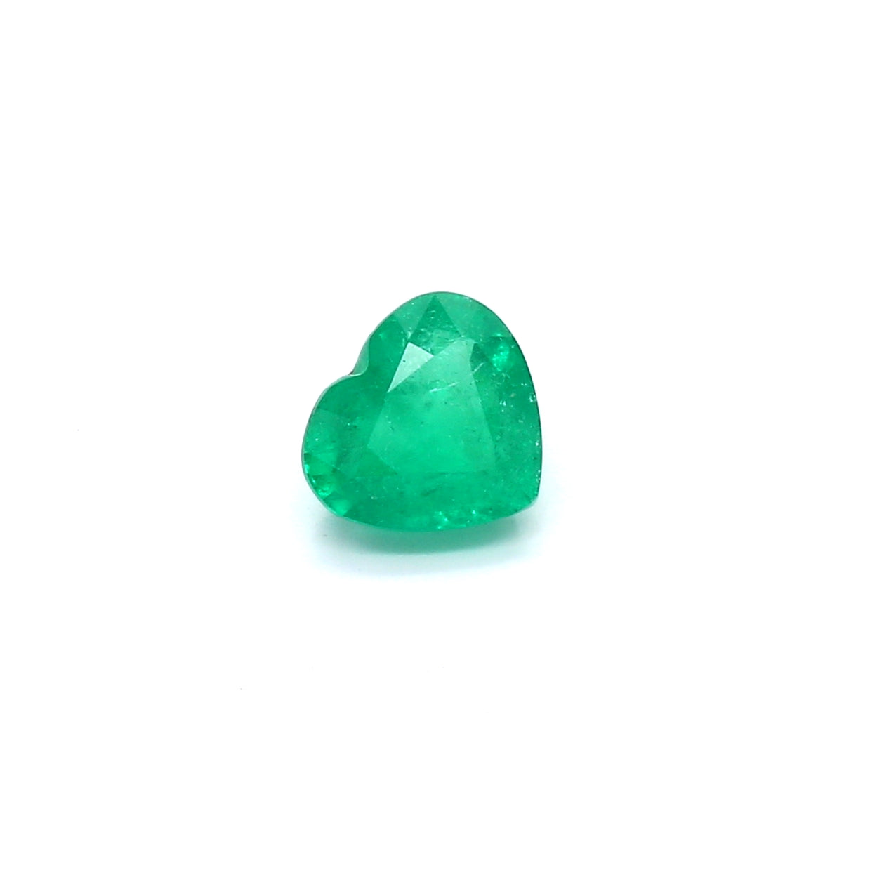 0.81ct Heart Shape Emerald, Moderate Oil, Zambia - 5.84 x 6.42 x 3.79mm