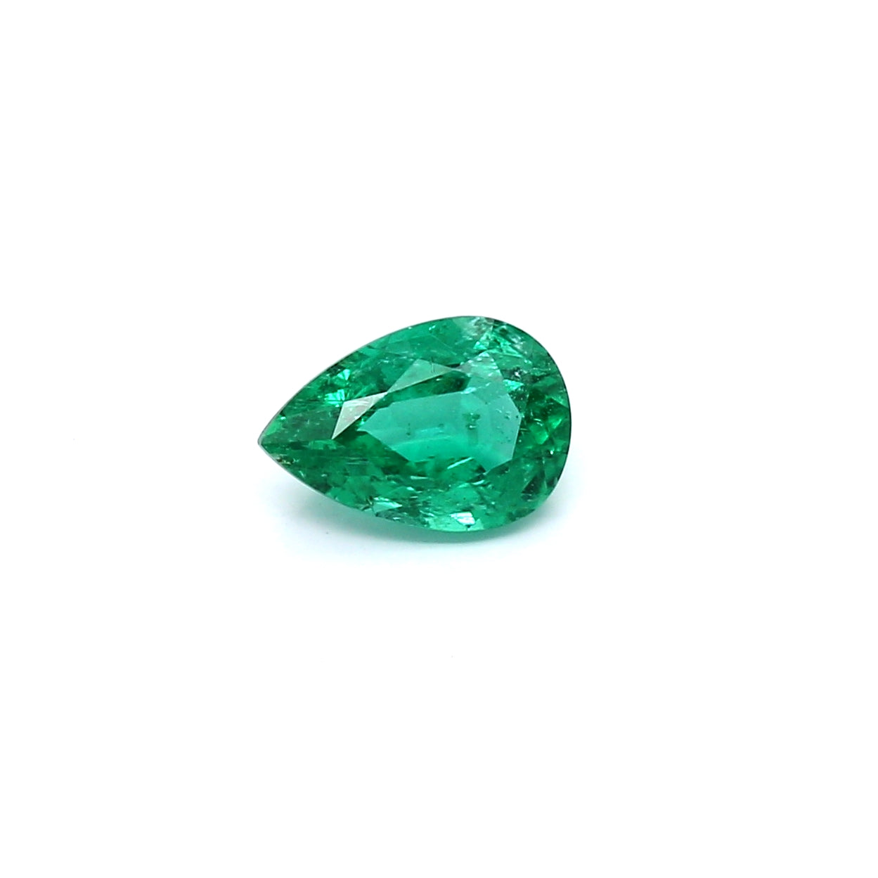 0.87ct Pear Shape Emerald, Minor Oil, Zambia - 7.81 x 5.40 x 3.70mm