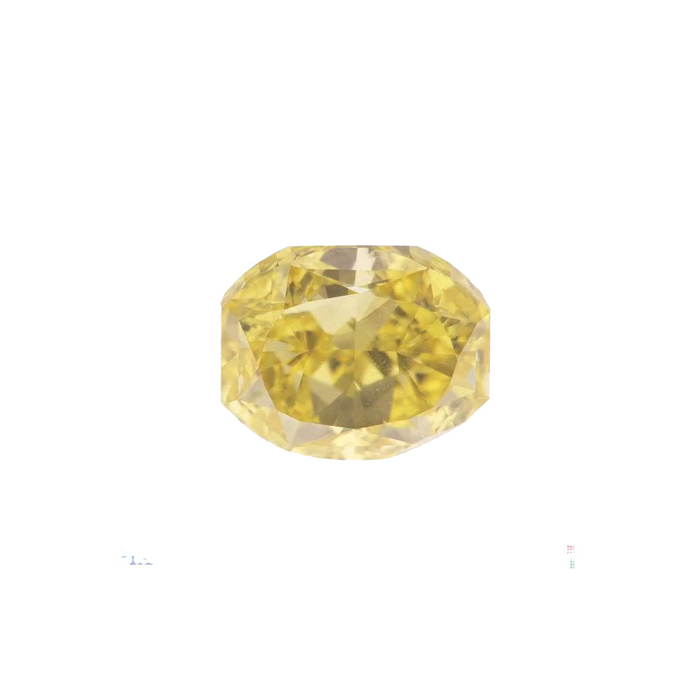 1.06ct Fancy Vivid Yellow, Oval Diamond, VS2 - 6.40 x 5.25 x 3.52mm
