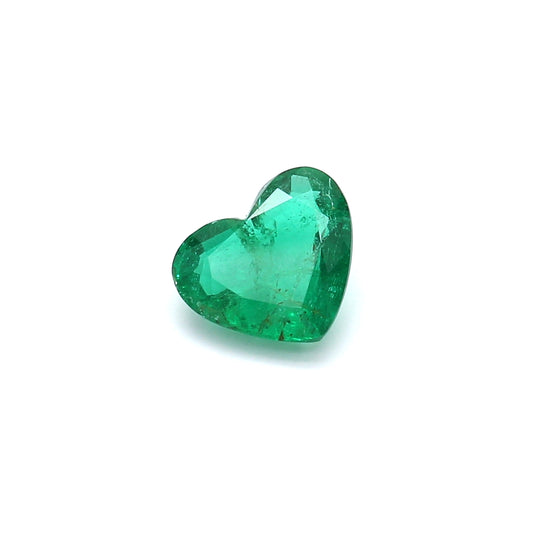 1.06ct Heart Shape Emerald, Minor Oil, Zambia - 6.76 x 7.93 x 3.18mm