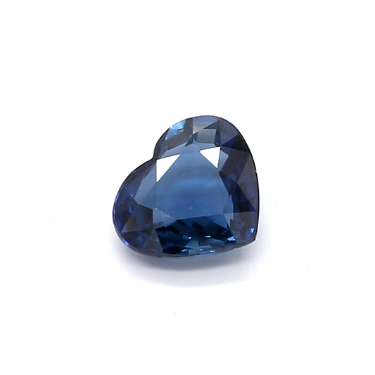 1.12ct Heart Shape Sapphire, Heated, Basaltic - 6.08 x 6.94 x 2.98mm