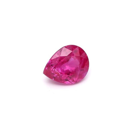 1.20ct Pinkish Red, Pear Shape Ruby, Heated, Myanmar - 7.11 x 5.68 x 3.70mm