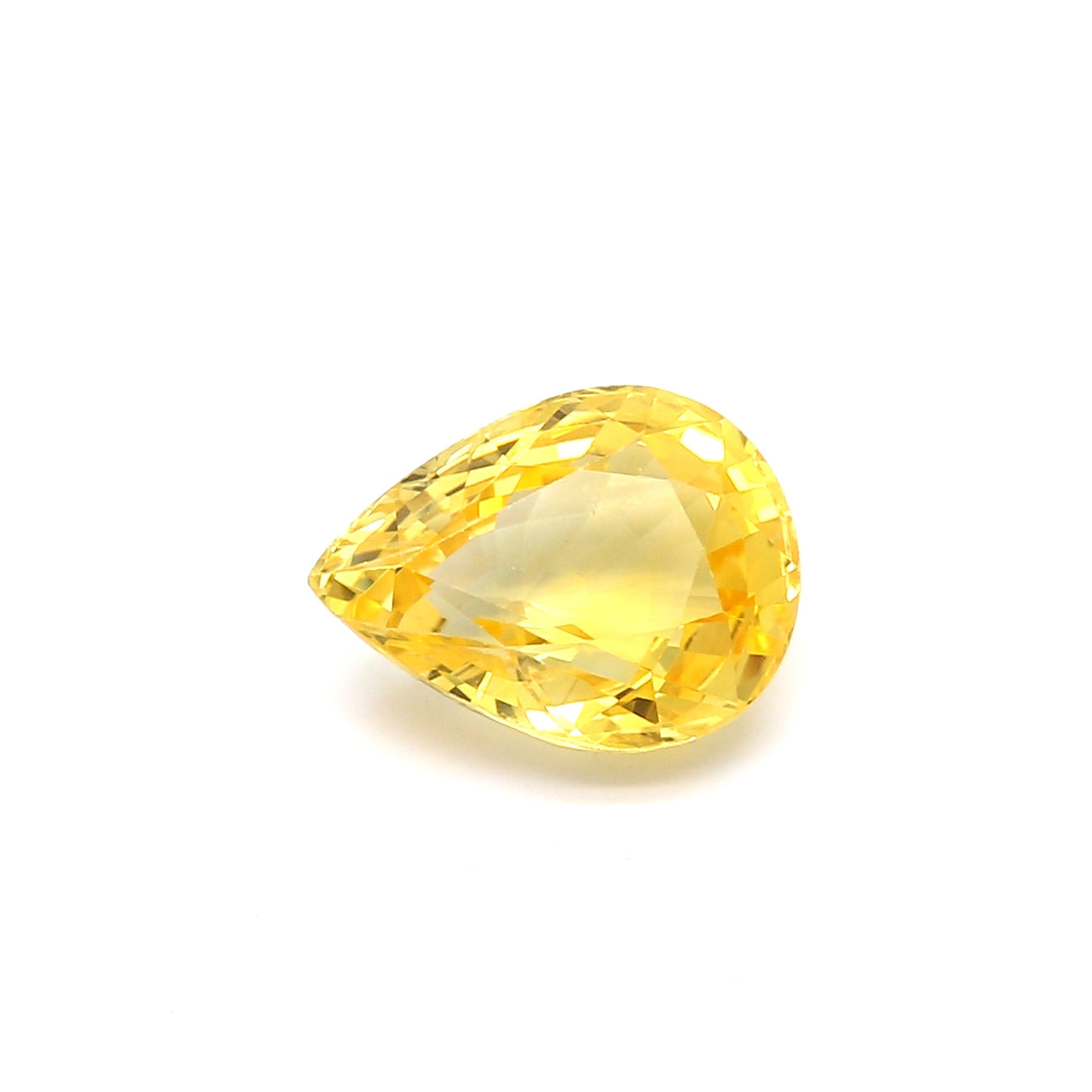 3.19ct Yellow, Pear Shape Sapphire, Heated, Sri Lanka - 10.18 x 7.75 x 4.77mm