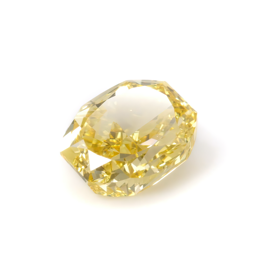 1.06ct Fancy Vivid Yellow, Oval Diamond, VS2 - 6.40 x 5.25 x 3.52mm