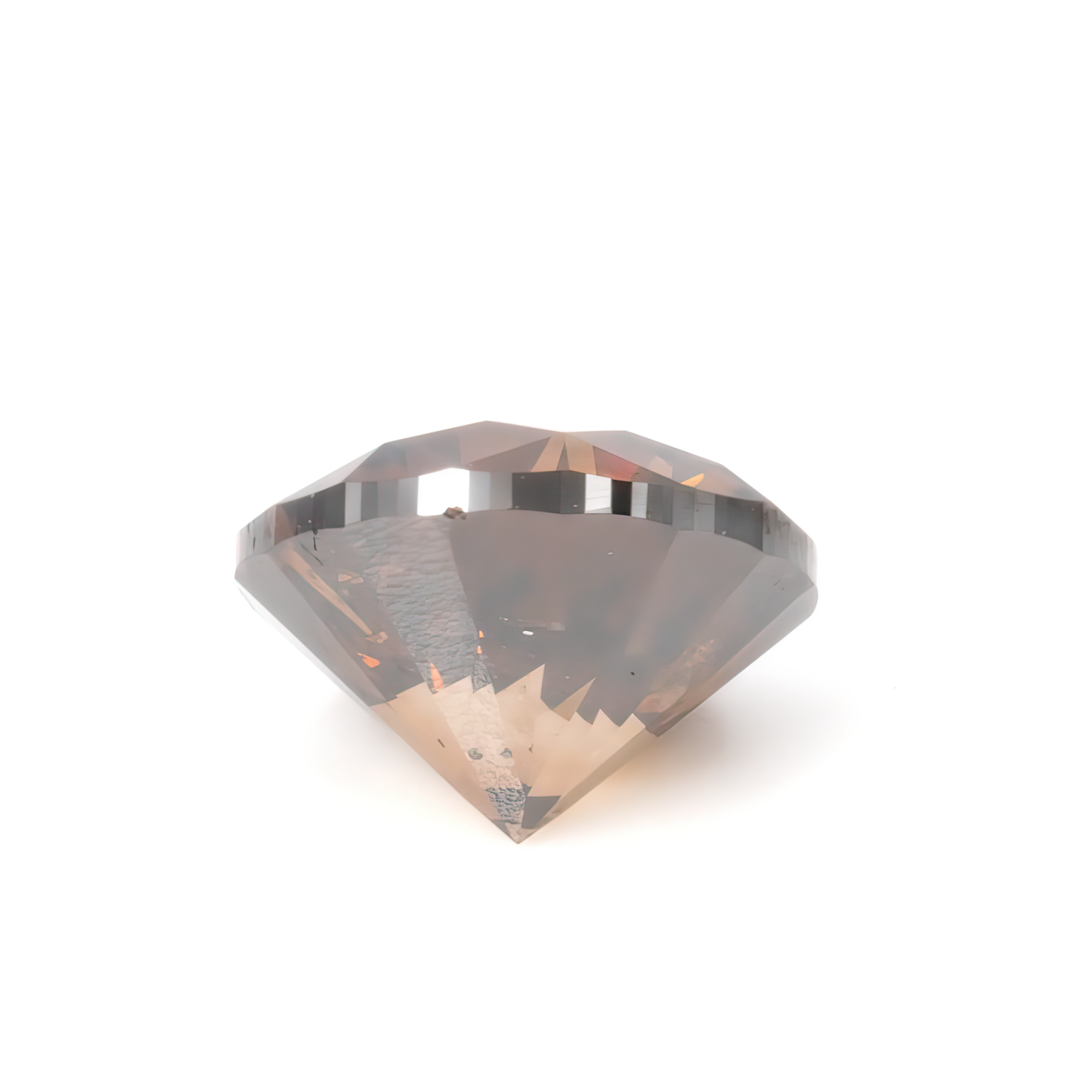 2.32ct Orangy Brown, Round Diamond - 8.04 - 8.11 x 5.32mm