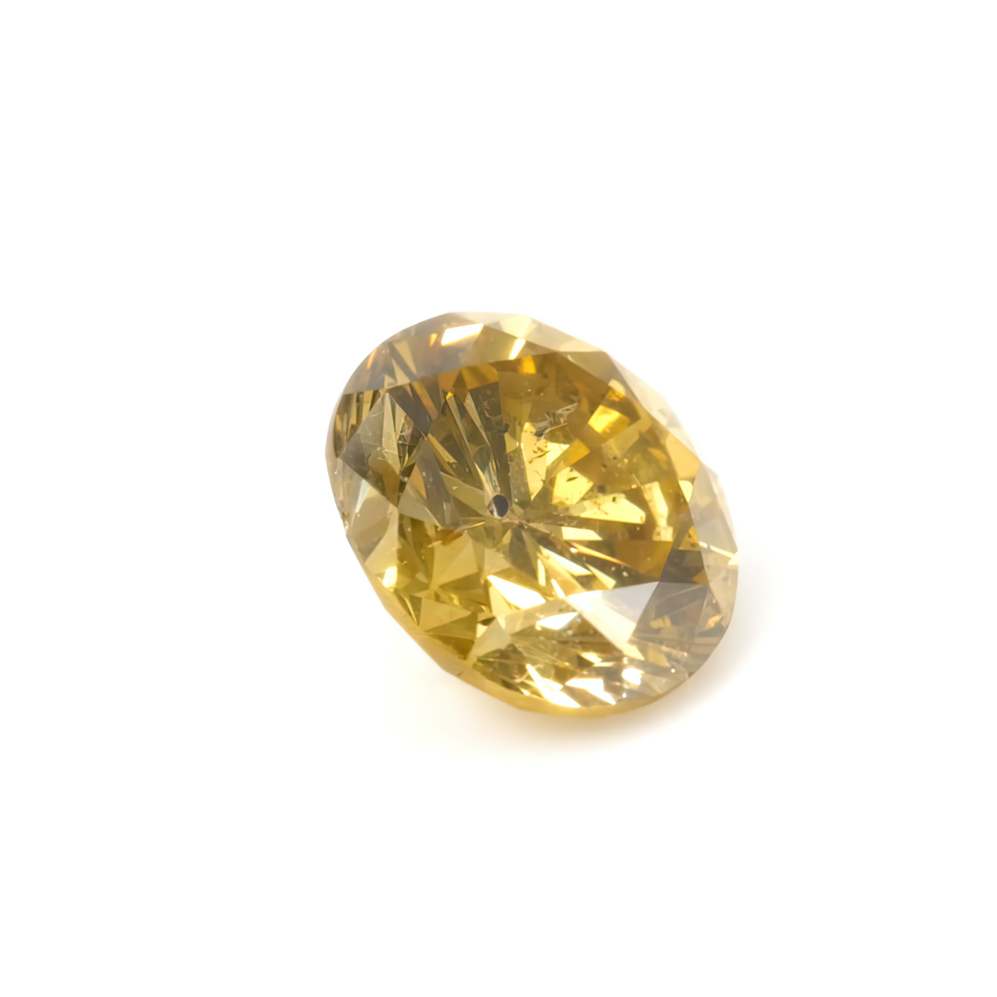 0.68ct Fancy Deep Yellow, Round Diamond - 5.45 - 5.50 x 3.59mm