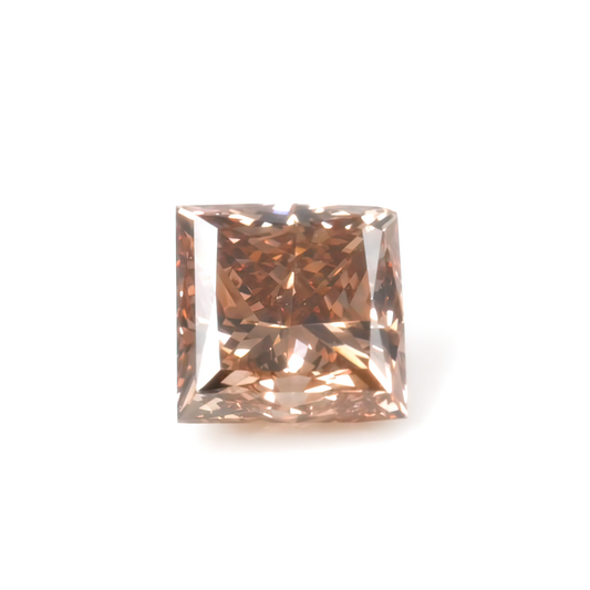 0.50ct Fancy Deep Brown-Pink, Square Diamond, VS2 - 4.17 x 4.14 x 3.14mm