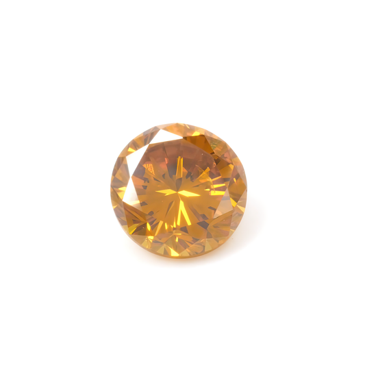 0.37ct Fancy Deep Yellow-Orange, Round Diamond, SI2 - 4.32 - 4.40 x 2.88mm