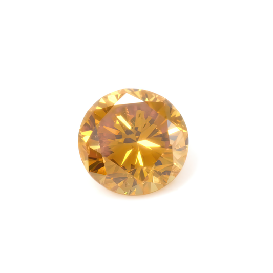 0.23ct Fancy Deep Yellow-Orange, Round Diamond - 3.79 - 3.83 x 2.48mm