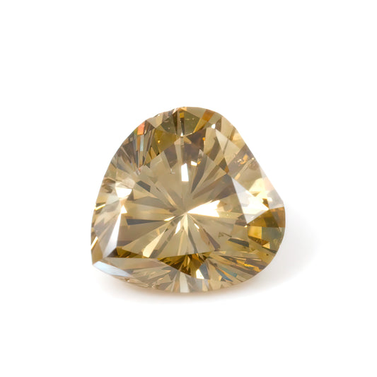 0.72ct Fancy Dark Brown-Greenish Yellow, Heart Shape Diamond, SI1 - 5.87 x 5.79 x 3.65mm