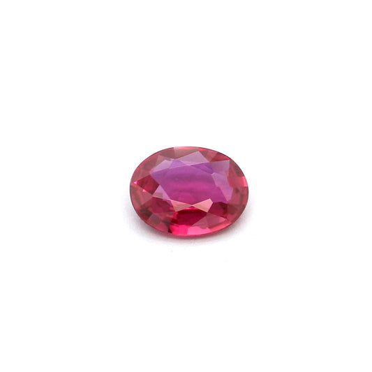 0.20ct Pinkish Red, Oval Ruby, Heated, Thailand - 4.41 x 3.54 x 1.48mm