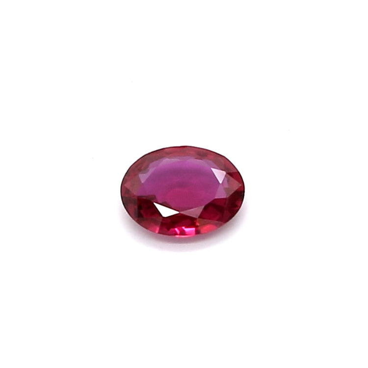 0.20ct Pinkish Red, Oval Ruby, Heated, Thailand - 4.47 x 3.54 x 1.42mm