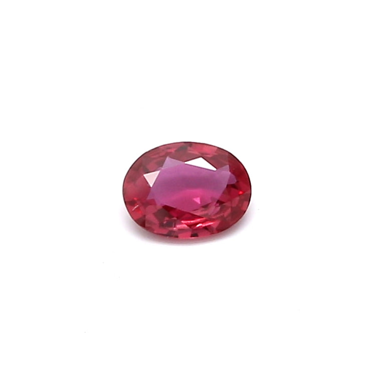 0.21ct Pinkish Red, Oval Ruby, Heated, Thailand - 4.57 x 3.55 x 1.57mm