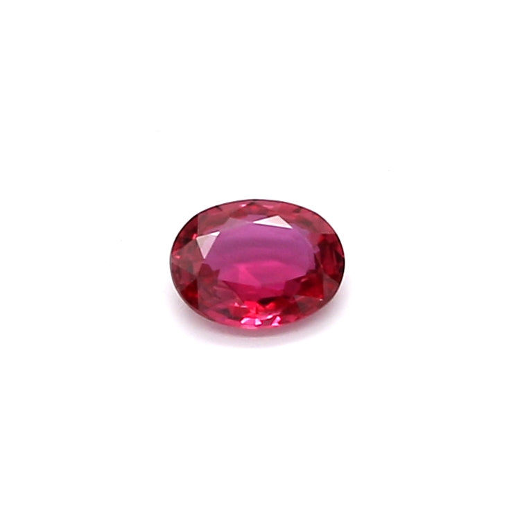 0.25ct Pinkish Red, Oval Ruby, Heated, Thailand - 4.47 x 3.51 x 1.70mm