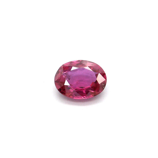 0.26ct Purplish Pink, Oval Sapphire, Heated, Thailand - 4.55 x 3.54 x 1.80mm