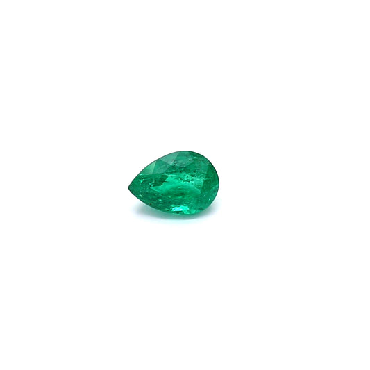 0.28ct Pear Shape Emerald, Moderate Oil, Colombia - 5.38 x 3.78 x 2.74mm