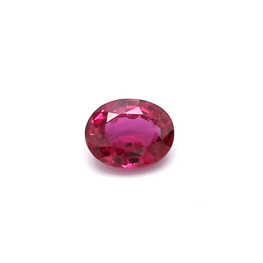 0.28ct Pinkish Red, Oval Ruby, Heated, Thailand - 4.51 x 3.56 x 1.98mm