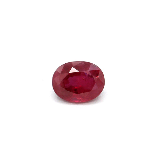 0.29ct Purplish Red, Oval Ruby, H(a), Thailand - 4.42 x 3.45 x 2.21mm
