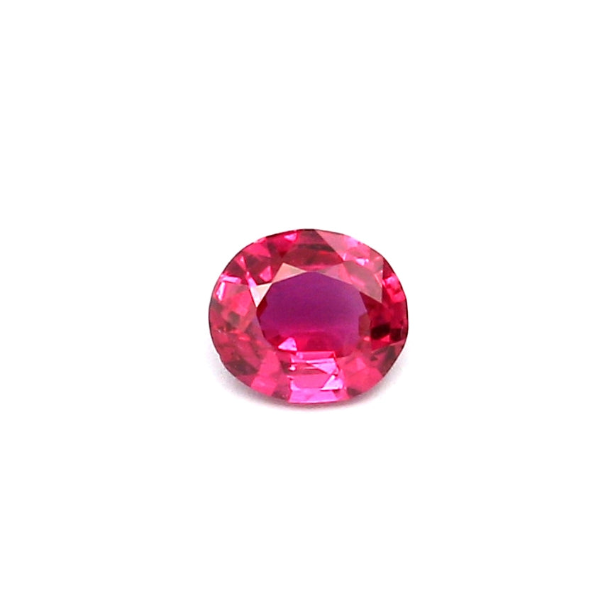 0.31ct Pinkish Red, Oval Ruby, Heated, Thailand - 4.73 x 4.09 x 1.99mm