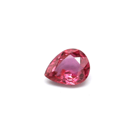 0.32ct Orangy Pink, Pear Shape Sapphire, Heated, Thailand - 4.98 x 3.99 x 2.05mm