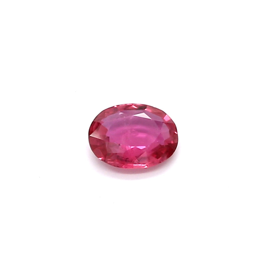 0.32ct Pinkish Red, Oval Ruby, Heated, Thailand - 5.05 x 3.98 x 1.65mm