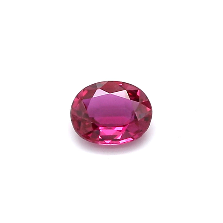 0.33ct Pinkish Red, Oval Ruby, Heated, Thailand - 4.86 x 3.90 x 1.90mm