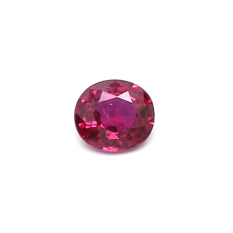 0.36ct Pinkish Red, Oval Ruby, Heated, Thailand - 4.58 x 4.11 x 2.27mm