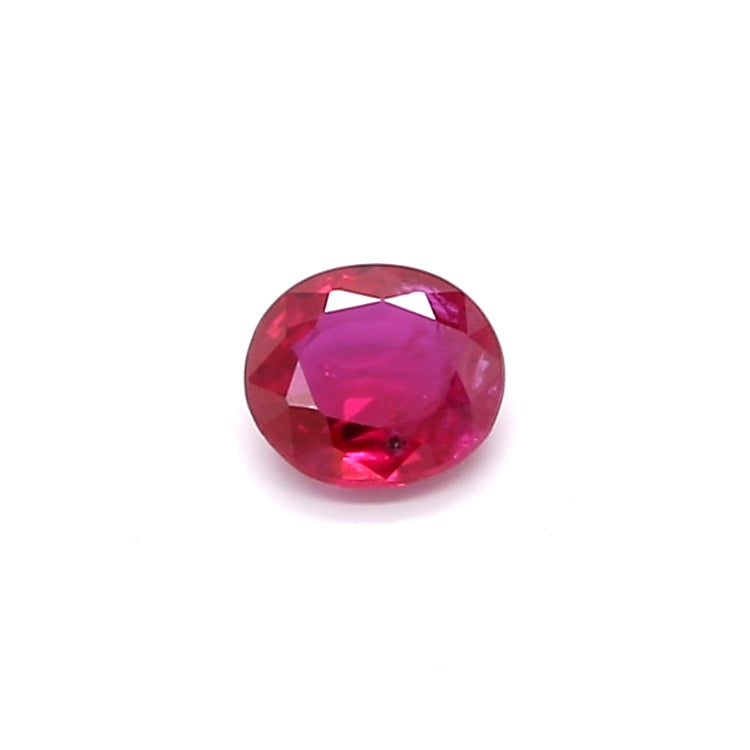 0.36ct Pinkish Red, Oval Ruby, Heated, Thailand - 4.64 x 4.20 x 2.04mm
