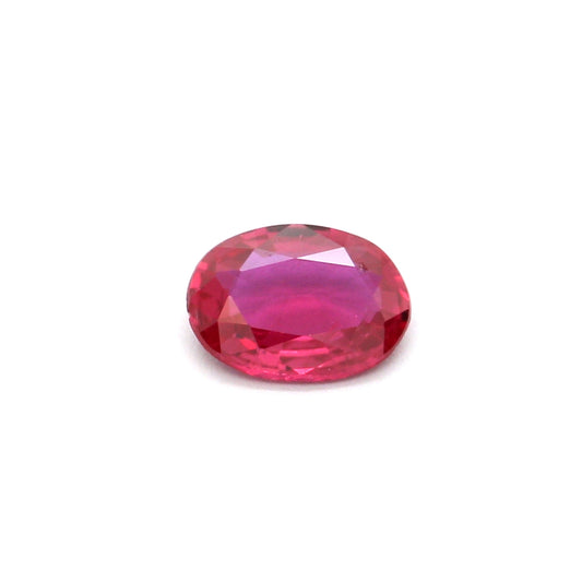 0.36ct Pinkish Red, Oval Ruby, Heated, Thailand - 5.52 x 3.99 x 1.84mm