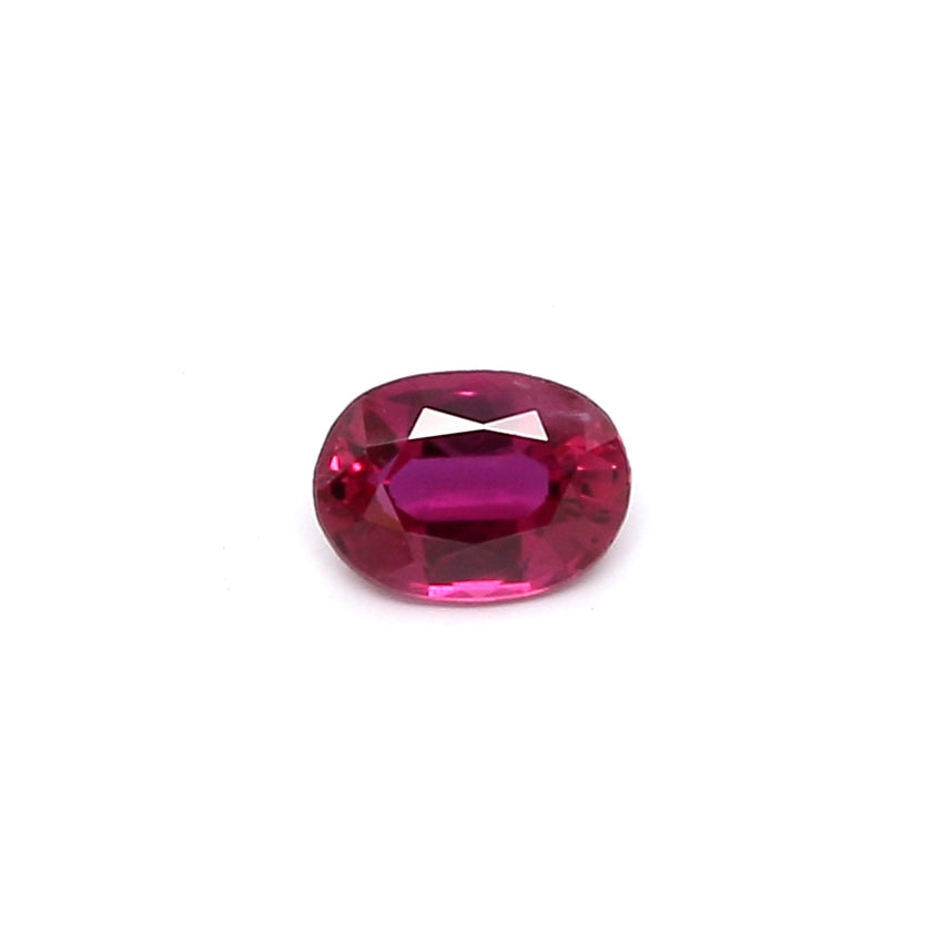 0.37ct Pinkish Red, Oval Ruby, Heated, Thailand - 5.08 x 3.70 x 2.24mm