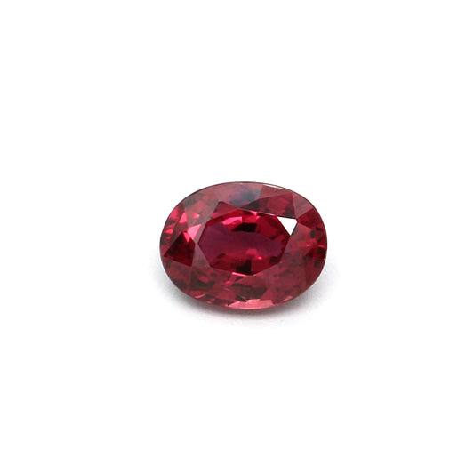 0.37ct Purplish Red, Oval Ruby, Heated, Thailand - 4.87 x 3.69 x 2.40mm