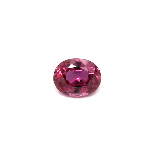 0.38ct Purplish Pink, Oval Sapphire, Heated, Thailand - 4.92 x 3.91 x 2.47mm