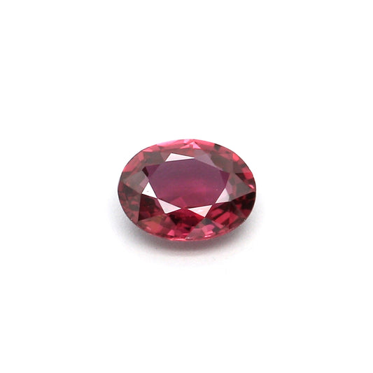 0.39ct Purplish Red, Oval Ruby, Heated, Mozambique - 5.10 x 4.11 x 2.05mm