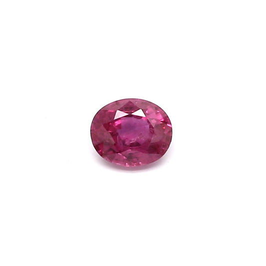 0.42ct Purplish Pink, Oval Sapphire, Heated, Thailand - 4.89 x 4.07 x 2.53mm