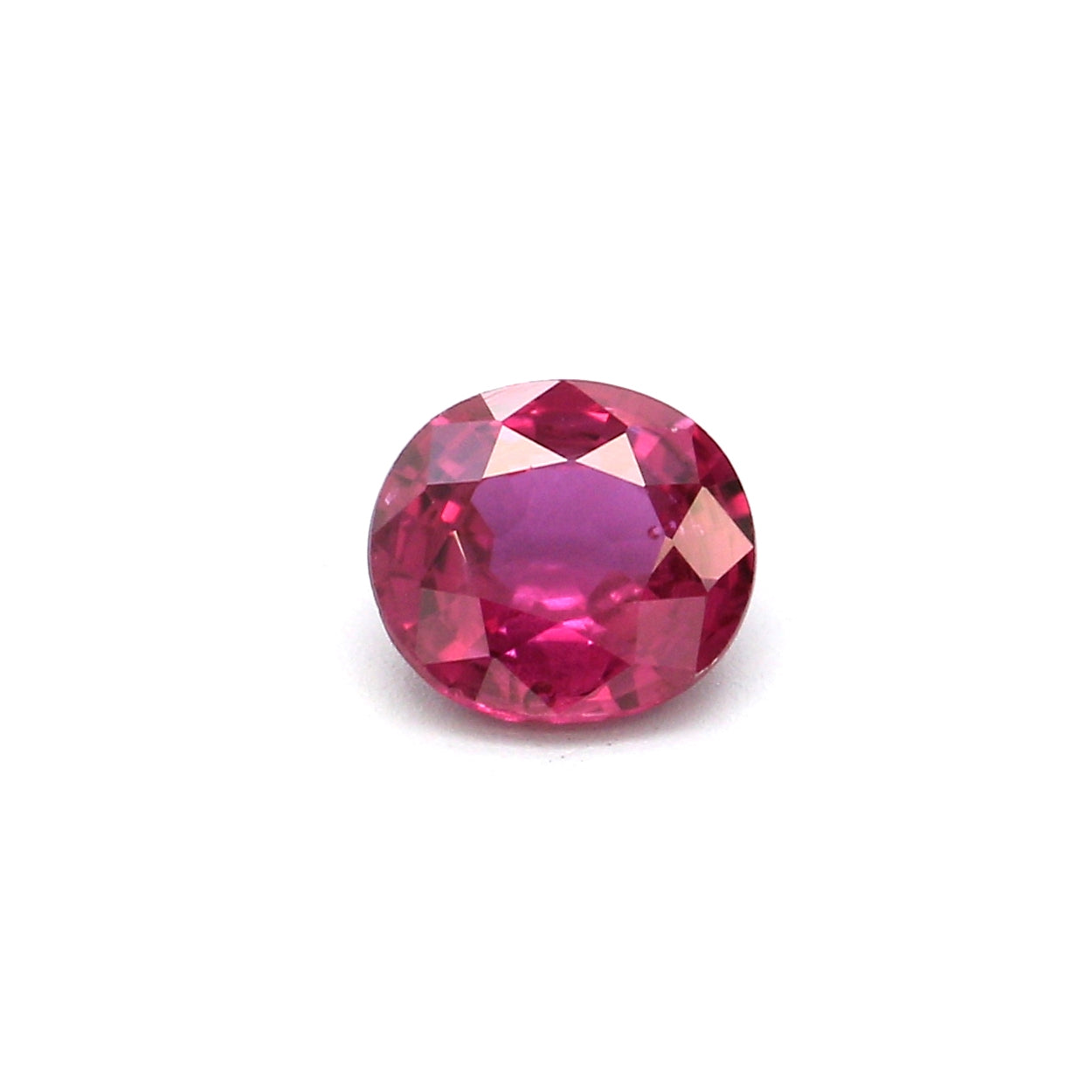 0.42ct Pinkish Red, Oval Ruby, Heated, Thailand - 4.89 x 4.43 x 2.36mm