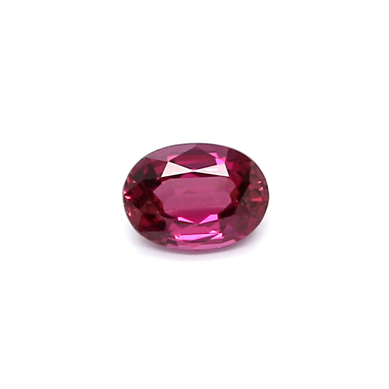 0.42ct Pinkish Red, Oval Ruby, Heated, Thailand - 5.33 x 3.89 x 2.26mm