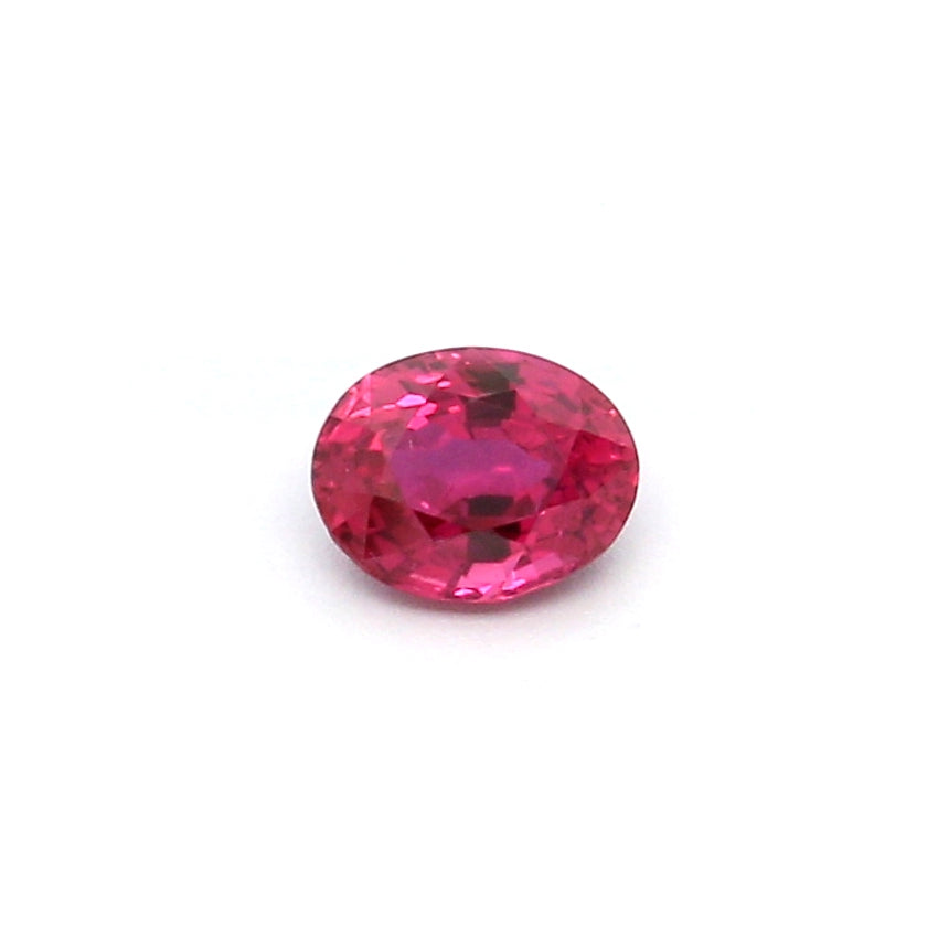 0.42ct Pinkish Red, Oval Ruby, Heated, Thailand - 4.97 x 3.89 x 2.65mm
