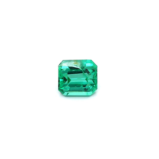 0.46ct Bluish Green, Octagon Emerald, Insignificant Oil, Russia - 4.90 x 4.51 x 3.05mm