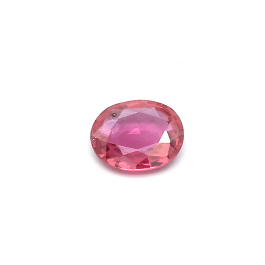 0.46ct Orangy Pink, Oval Sapphire, Heated, Thailand - 5.62 x 4.66 x 1.75mm
