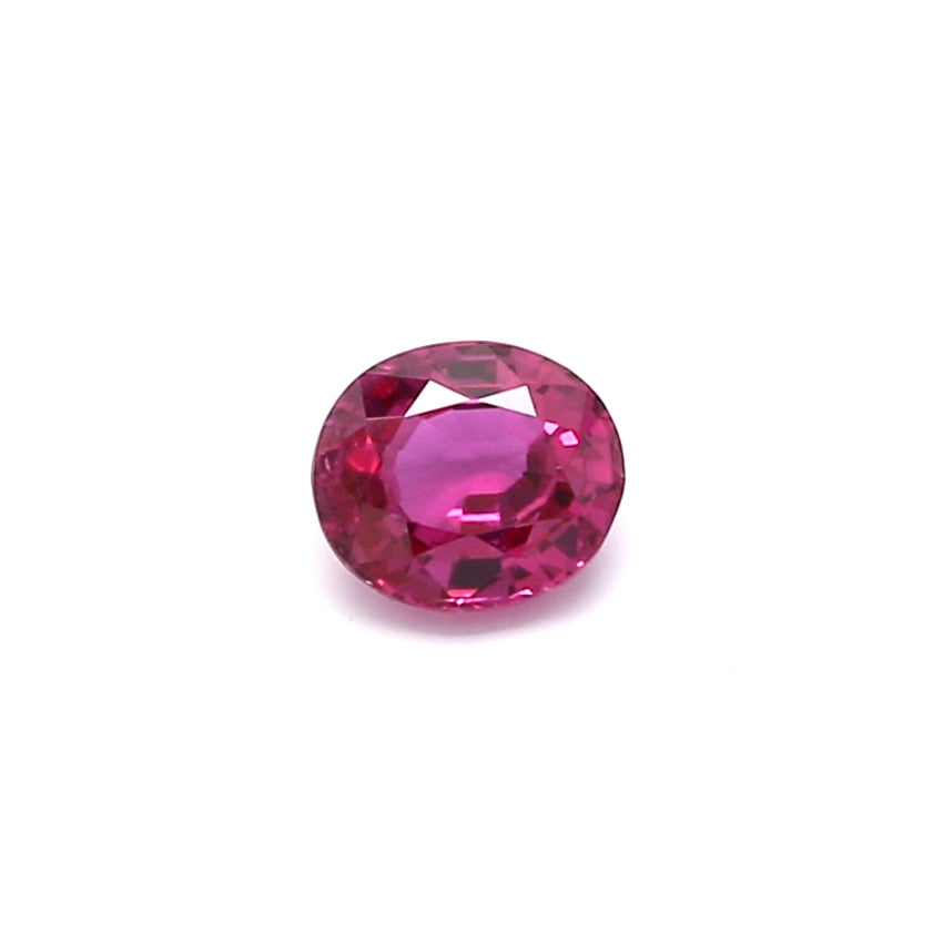 0.46ct Purplish Pink, Oval Sapphire, Heated, Basaltic - 5.02 x 4.40 x 2.49mm