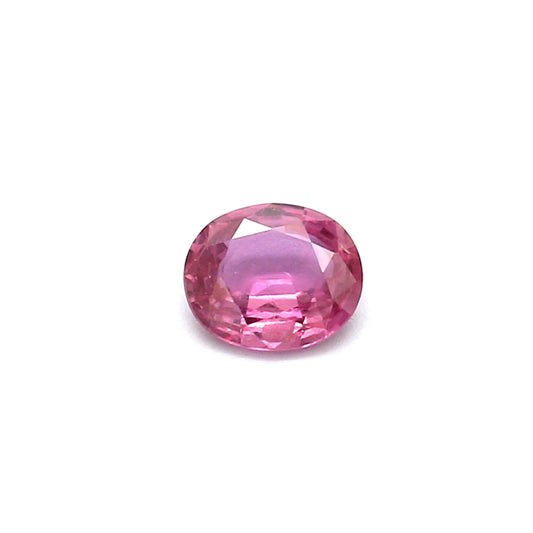 0.49ct Purplish Pink, Oval Sapphire, Heated, Thailand - 5.35 x 4.50 x 2.15mm