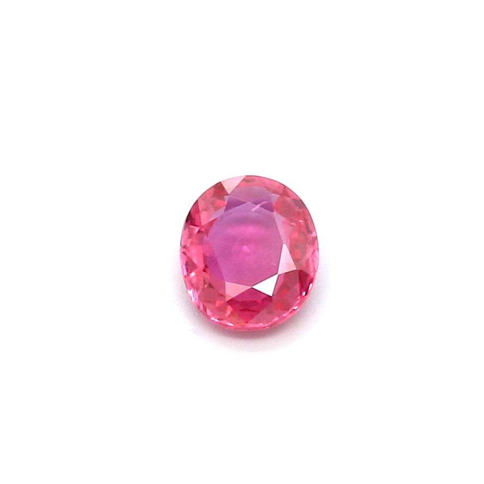 0.50ct Purplish Pink, Oval Sapphire, Heated, Thailand - 5.50 x 4.55 x 2.07mm