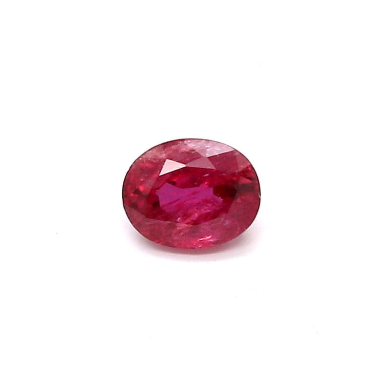 0.51ct Pinkish Red, Oval Ruby, H(b), Madagascar - 5.02 x 4.00 x 2.85mm